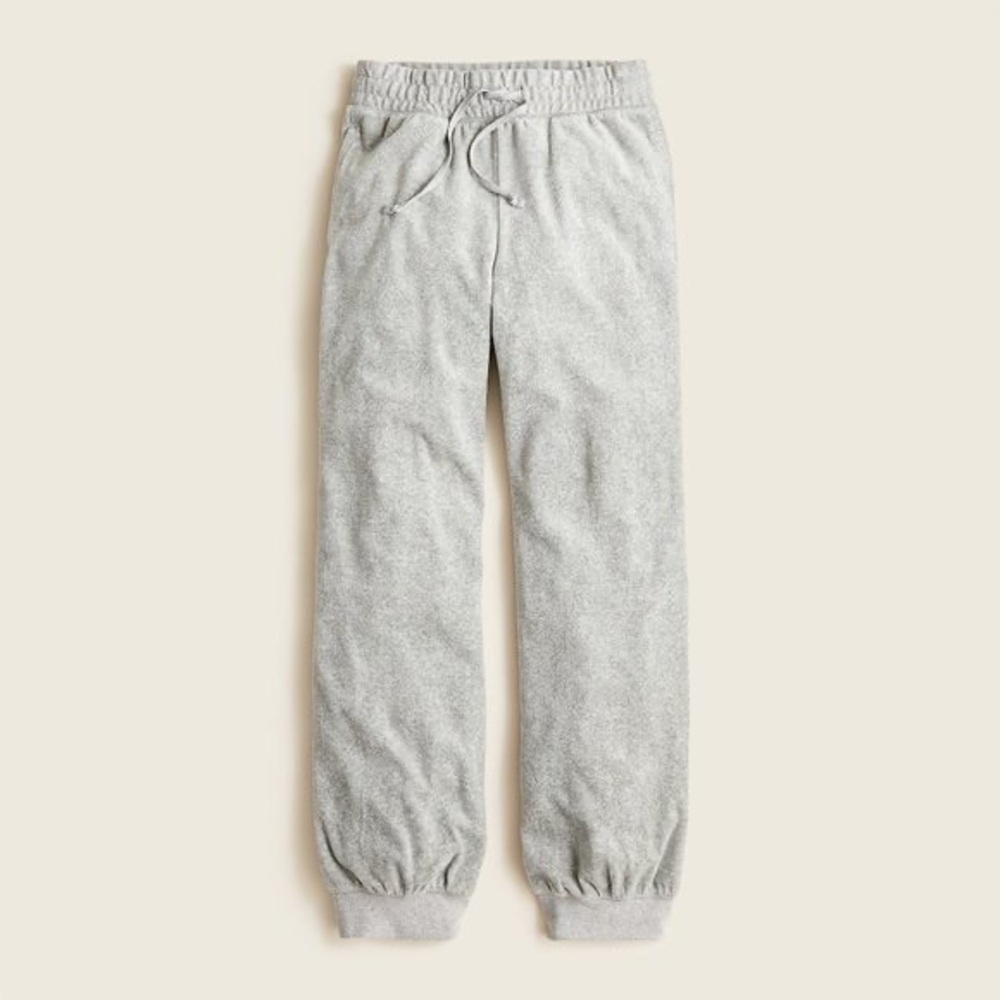 J Crew Grey Velour Jogger NWT